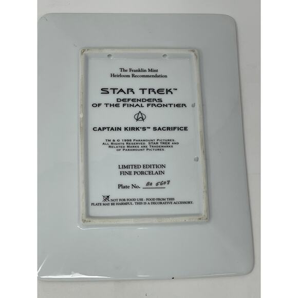 1998 STAR TREK Commemorative Plates Defenders of the Final Frontier Set of (4) - Picture 9 of 9